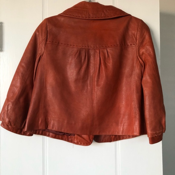 Nordstroms Classiques Entier Leather Swing Coat - Picture 4 of 6